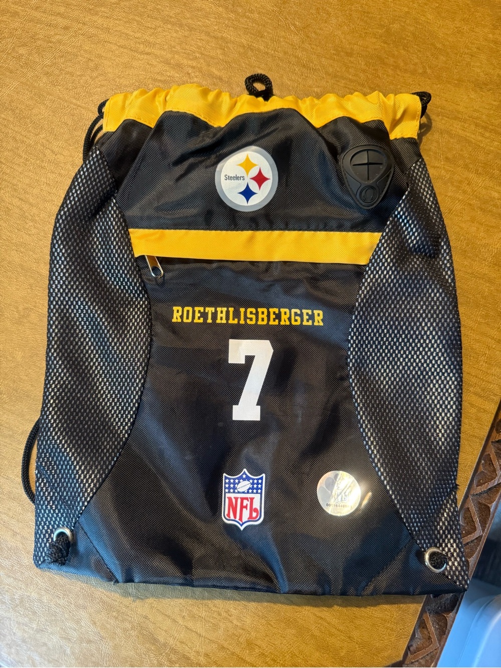 Pittsburgh Steelers Ben Roethlisberger #7 NFL Drawstring Backpack Bag
